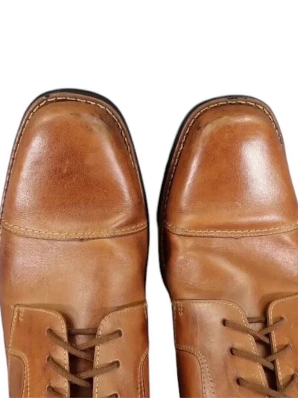 Sandro Moscoloni Shoes Mens 11 Oxford Cap Toe Classic Leather Dress Formal Brown